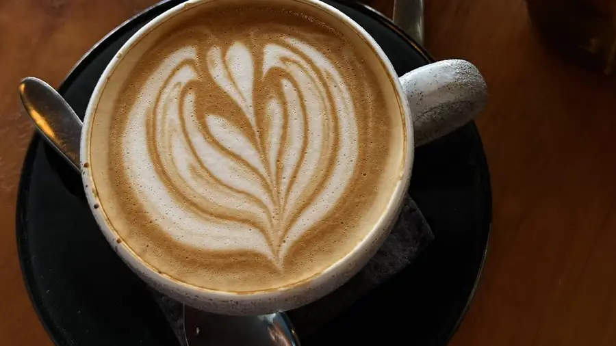 Two coffees with latte art at SUKA Uluwatu